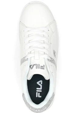 Sneakers Bianche Con Brillantini Argento Fila CrossCourt 2 F Wmn