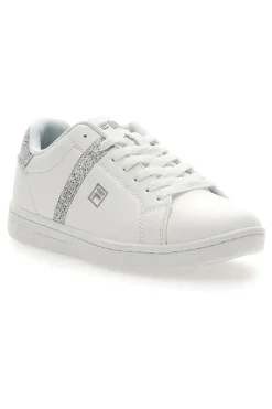 Sneakers Bianche Con Brillantini Argento Fila CrossCourt 2 F Wmn