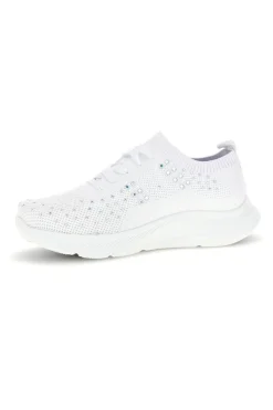 Sneakers Bianche con brillantini in tessuto traforato Canguro CA1206