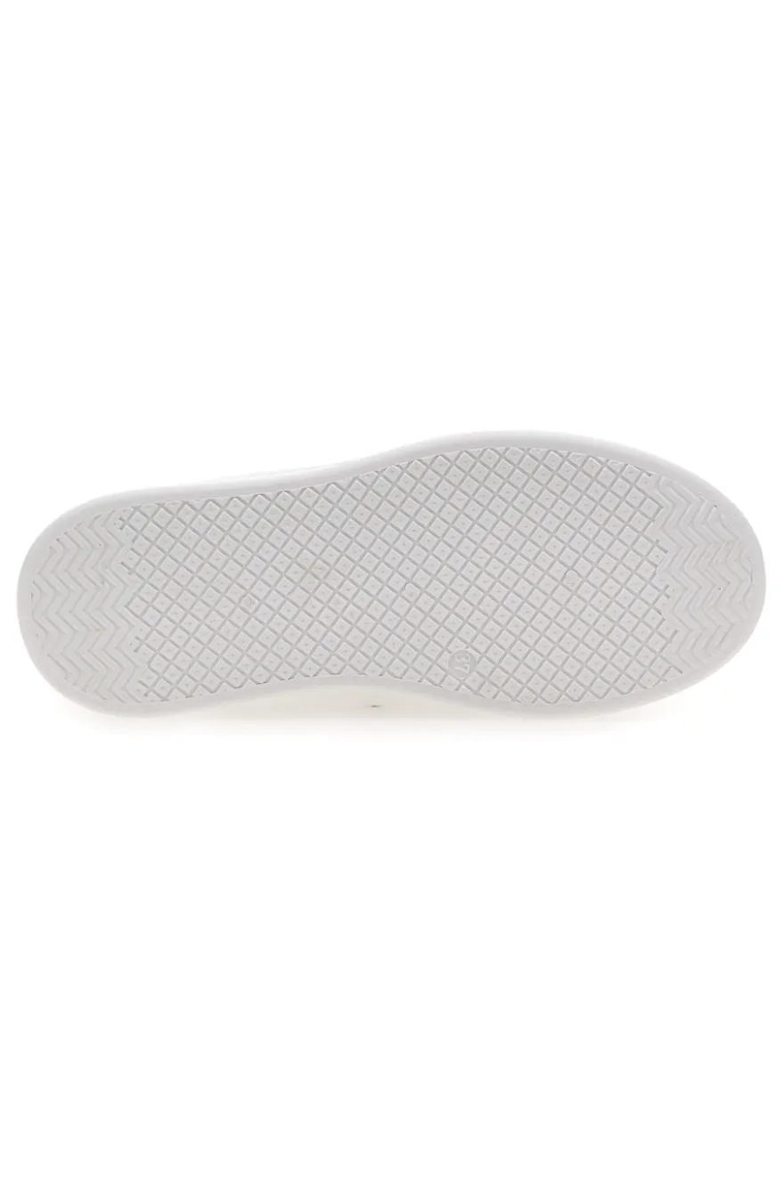 Sneakers bianche con charm gioiello e fondo alto Laura Biagiotti 9622M