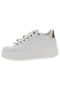 Sneakers bianche con charm gioiello e fondo alto Laura Biagiotti 9622M