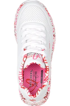 Sneakers bianche con cuori colorati UNO Lite B Lovely Luv Skechers