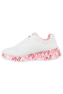 Sneakers bianche con cuori colorati UNO Lite B Lovely Luv Skechers