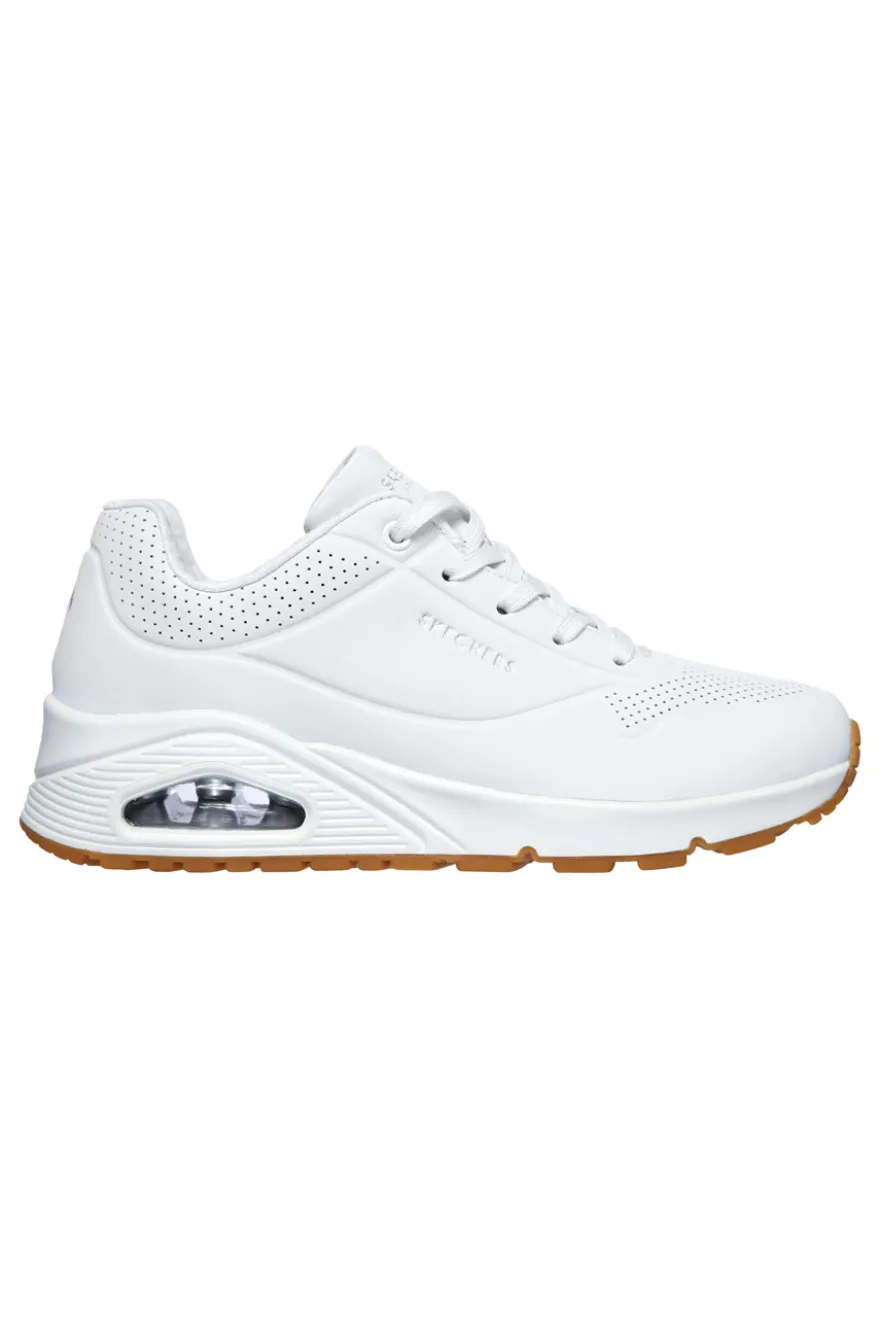 Sneakers bianche con cuscinetto ad aria e soletta memory foam Skechers UNO Stand on Air