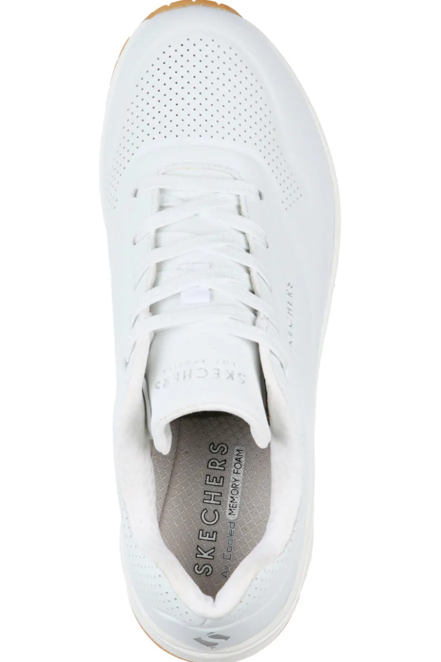Sneakers bianche con cuscinetto ad aria e soletta memory foam Skechers UNO Stand on Air