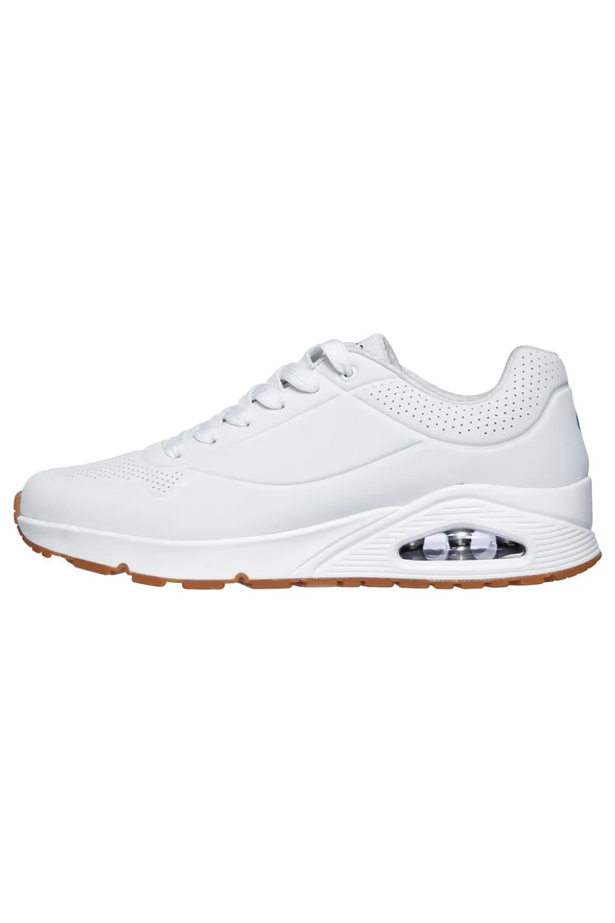 Sneakers bianche con cuscinetto ad aria e soletta memory foam Skechers UNO Stand On Air