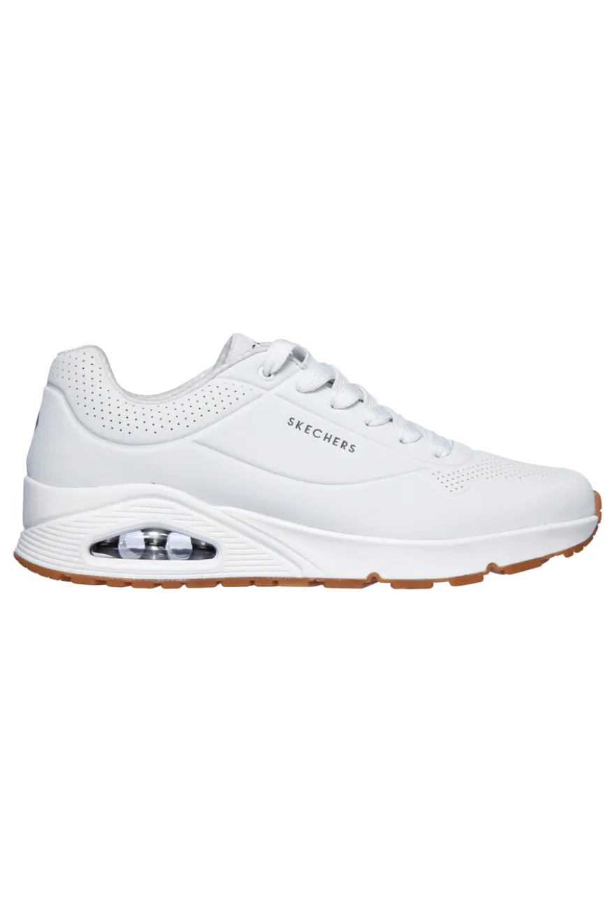 Sneakers bianche con cuscinetto ad aria e soletta memory foam Skechers UNO Stand On Air