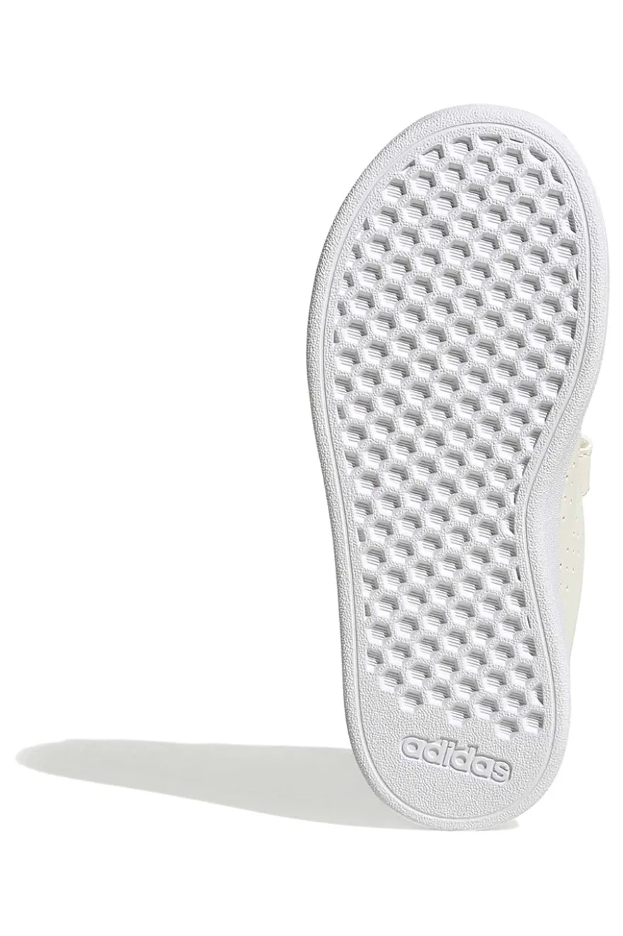 Sneakers bianche con dettagli blu e chiusura a strappo Adidas Advantage Base 2.0 Cf C
