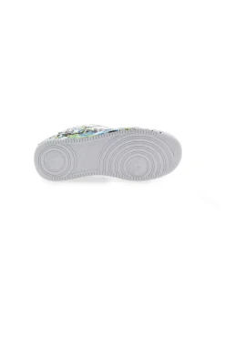 Sneakers Bianche con Dettagli neri Blu Verdi PITT KIDS K191562