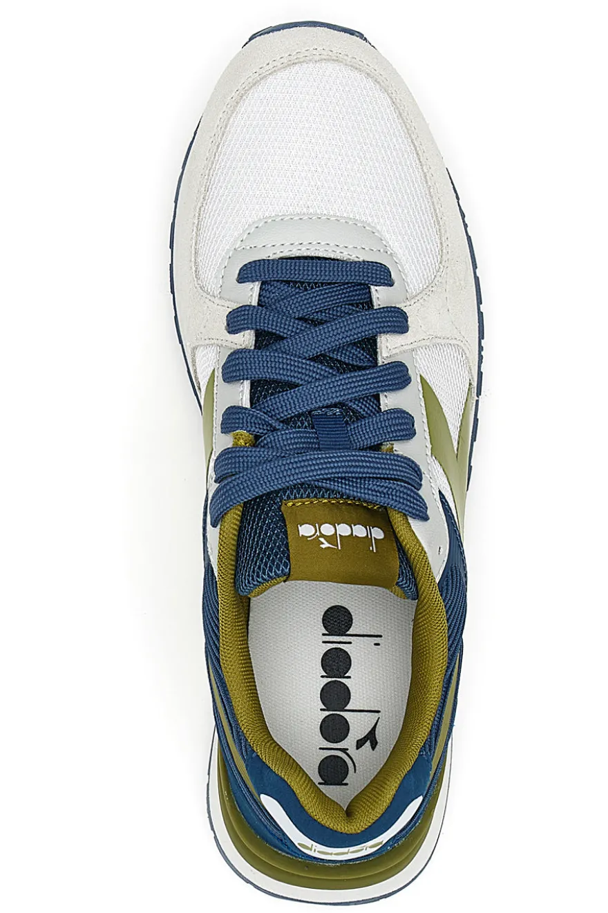 Sneakers Bianche con Dettagli Blu e Verdi DIADORA FENICE
