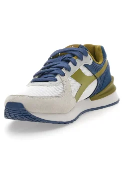 Sneakers Bianche con Dettagli Blu e Verdi DIADORA FENICE