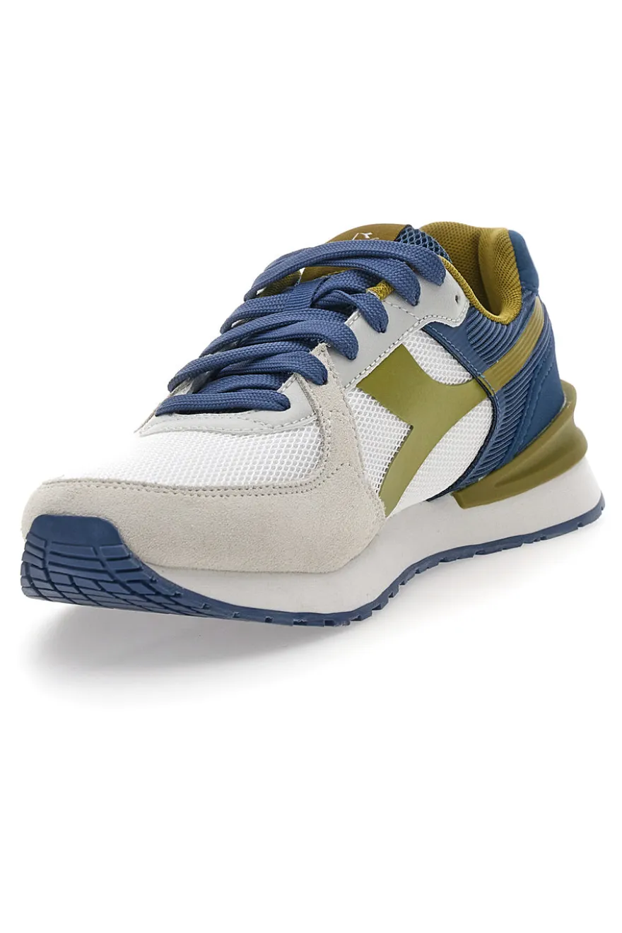 Sneakers Bianche con Dettagli Blu e Verdi DIADORA FENICE