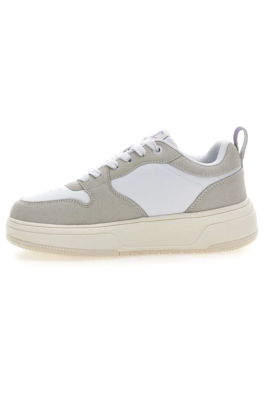 Sneakers bianche con dettagli grigi e lilla Champion Rd18 Lite Low