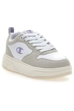 Sneakers bianche con dettagli grigi e lilla Champion Rd18 Lite Low