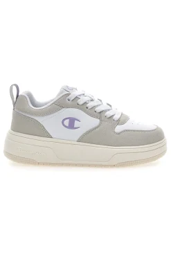 Sneakers bianche con dettagli grigi e lilla Champion Rd18 Lite Low