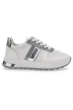 Sneakers Bianche Con Dettagli Argento Cafe' Cost 206