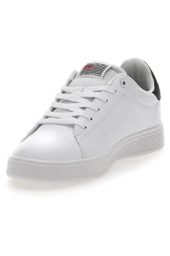 Sneakers Bianche con Dettaglio Nero COTTON BELT CBM424A54