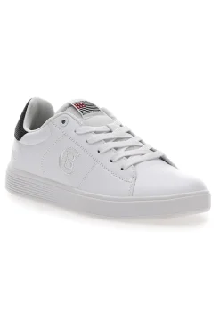 Sneakers Bianche con Dettaglio Nero COTTON BELT CBM424A54