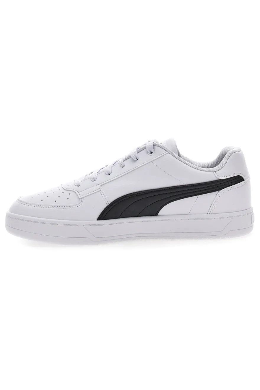 Sneakers bianche con dettagli neri e logo dorato Puma Caven 2
