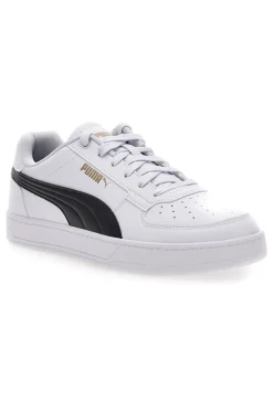 Sneakers bianche con dettagli neri e logo dorato Puma Caven 2