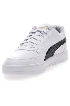 Sneakers bianche con dettagli neri e logo dorato Puma Caven 2