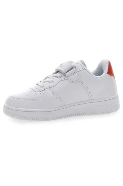 Sneakers Bianche con Dettagli Arancioni e Blu PITT KIDS K191562