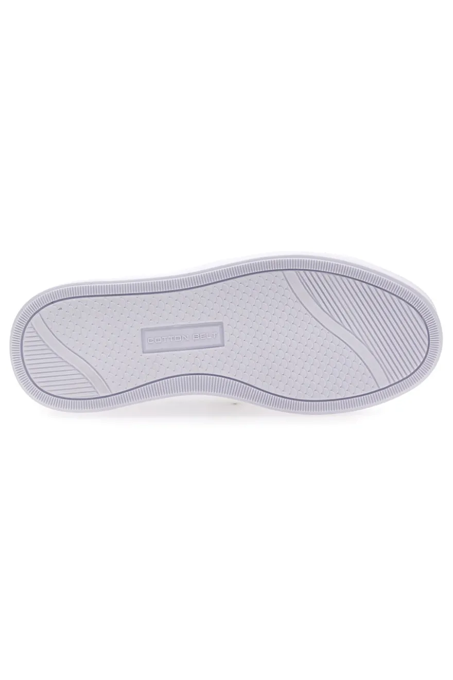 Sneakers Bianche con Dettagli Argentati COTTON BELT ANNUNZIATA LTH