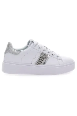 Sneakers Bianche con Dettagli Argentati COTTON BELT ANNUNZIATA LTH