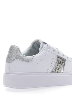 Sneakers Bianche con Dettagli Argentati COTTON BELT ANNUNZIATA LTH
