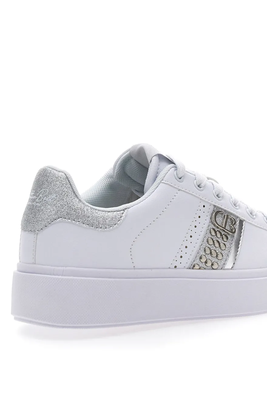 Sneakers Bianche con Dettagli Argentati COTTON BELT ANNUNZIATA LTH