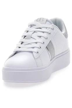 Sneakers Bianche con Dettagli Argentati COTTON BELT ANNUNZIATA LTH