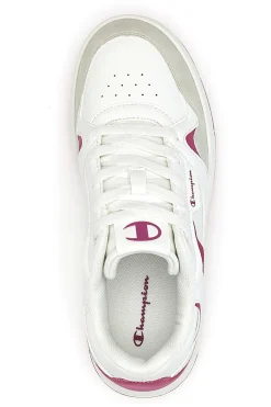 Sneakers bianche con dettagli fucsia e punta scamosciata Champion RD18 Heritage Flap Low G GS