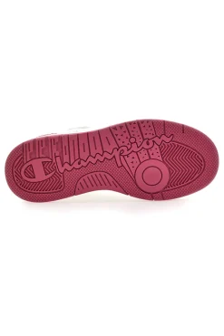Sneakers bianche con dettagli fucsia e punta scamosciata Champion RD18 Heritage Flap Low G GS