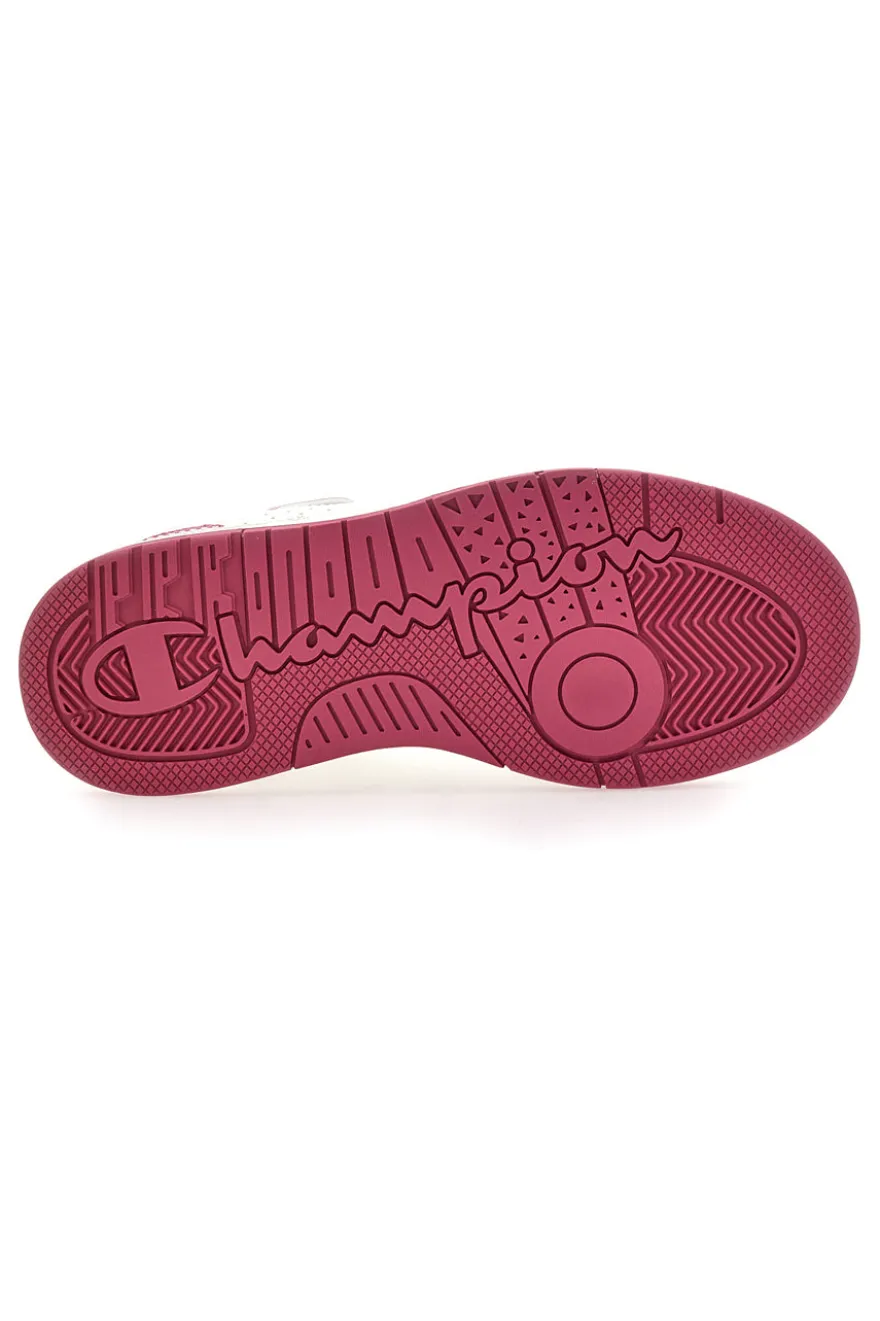 Sneakers bianche con dettagli fucsia e punta scamosciata Champion RD18 Heritage Flap Low G GS
