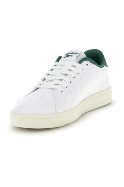 Sneakers bianche con dettagli verdi in pelle Reebok Court clean