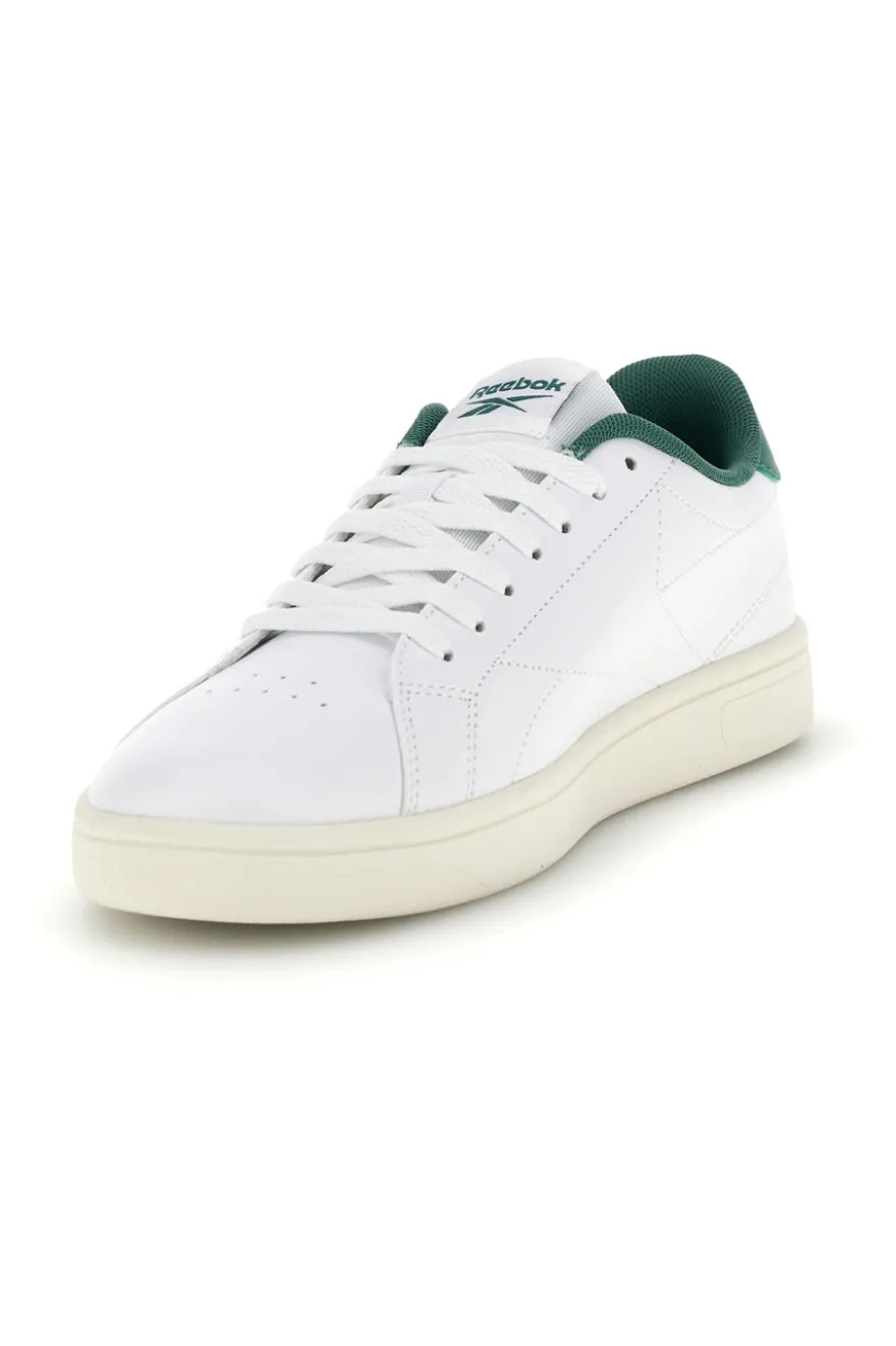 Sneakers bianche con dettagli verdi in pelle Reebok Court clean