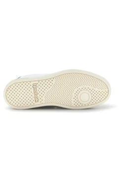 Sneakers bianche con dettagli verdi in pelle Reebok Court clean