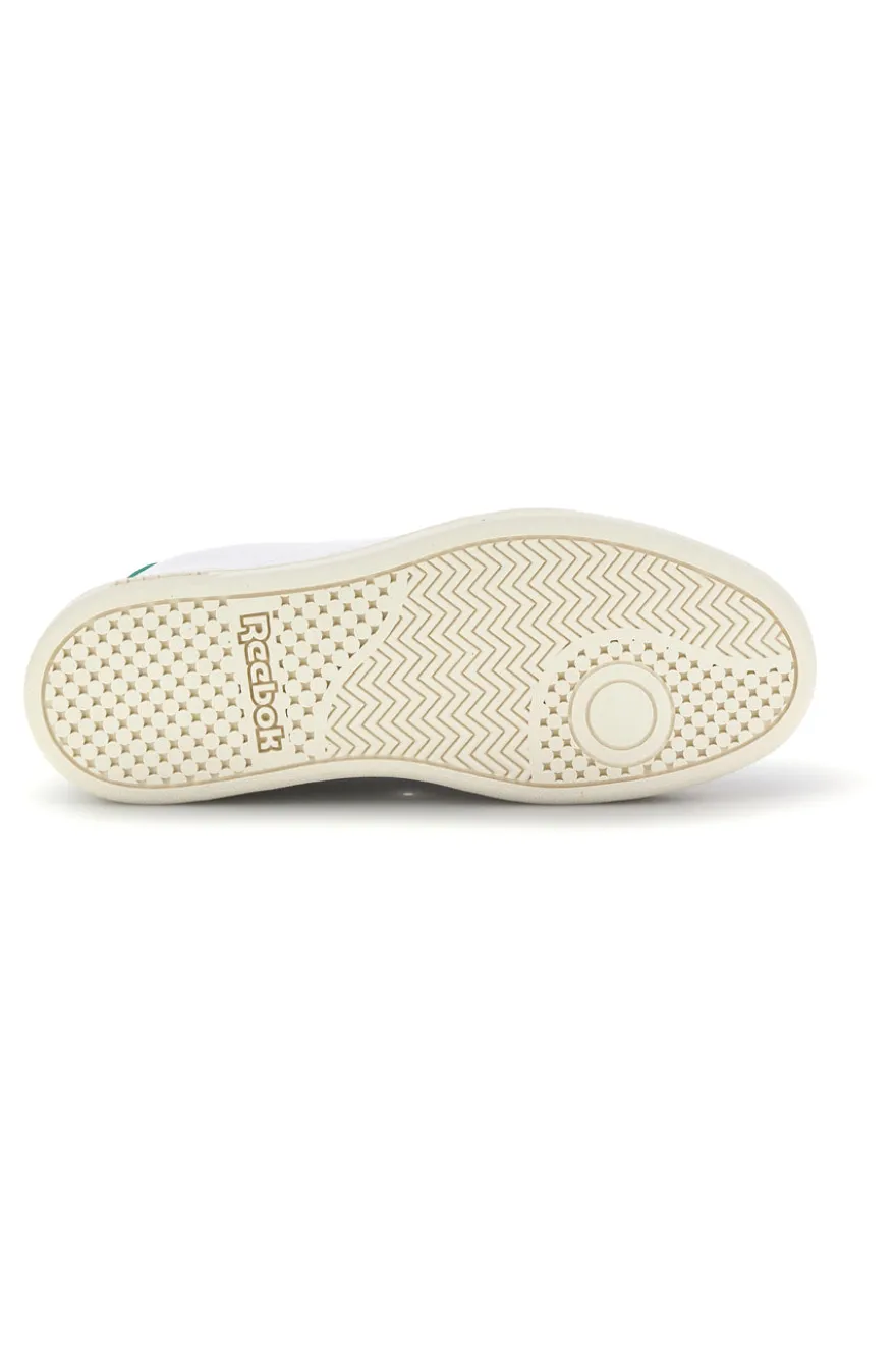 Sneakers bianche con dettagli verdi in pelle Reebok Court clean