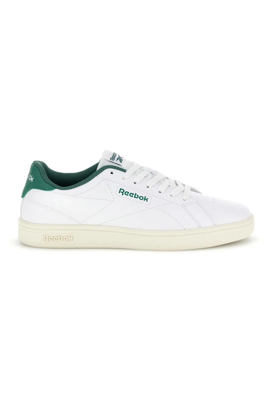 Sneakers bianche con dettagli verdi in pelle Reebok Court clean