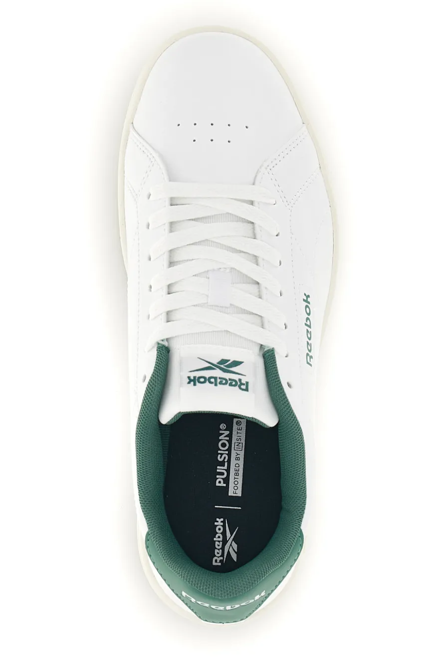 Sneakers bianche con dettagli verdi in pelle Reebok Court clean
