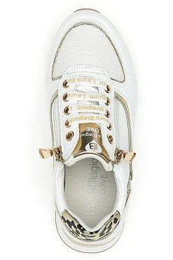 Sneakers Bianche con dettagli Dorati e Platform LAURA BIAGIOTTI L8481