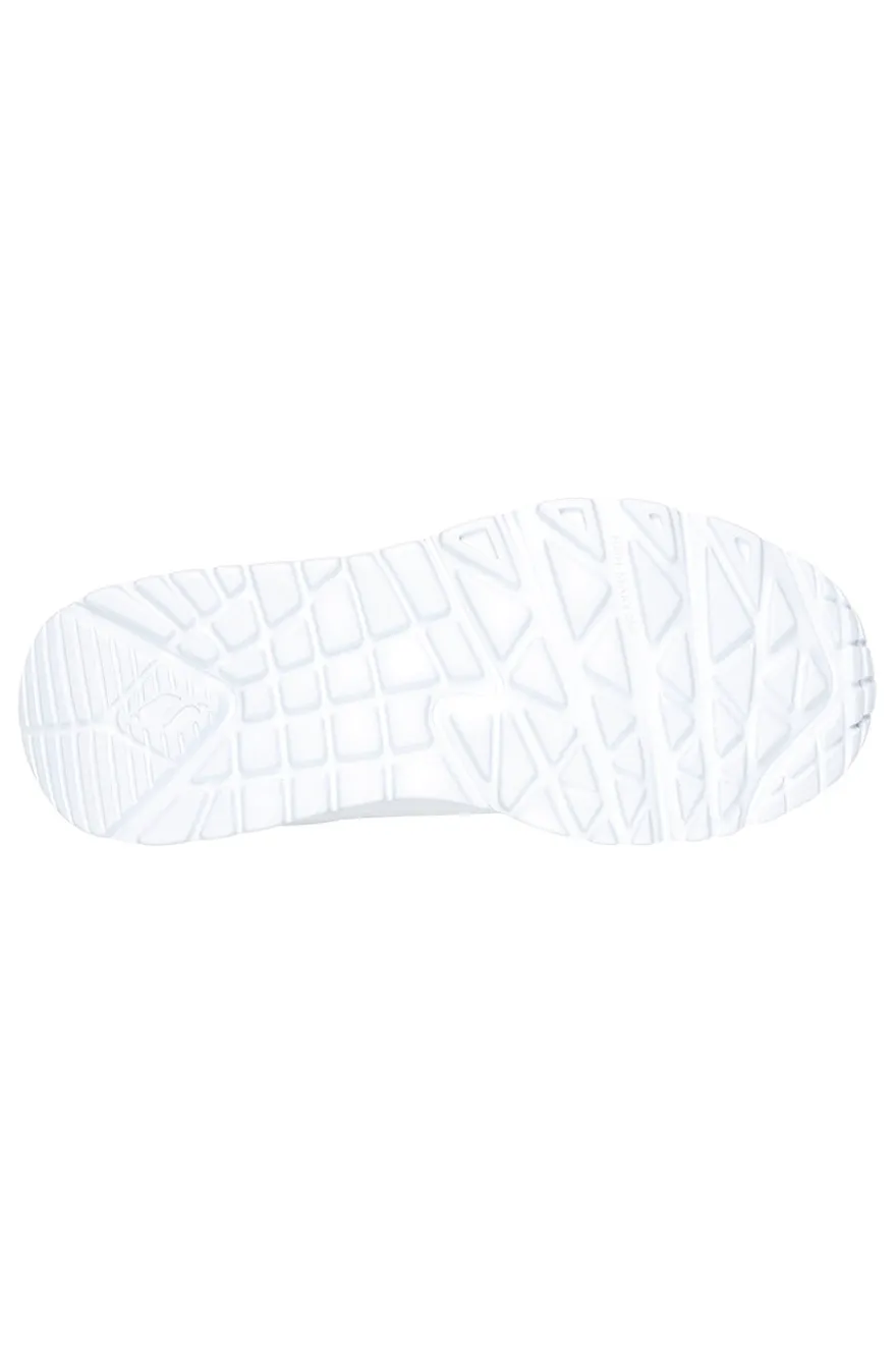 Sneakers bianche con dettagli oro Skechers Uno Lite