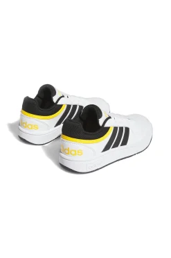 Sneakers Bianche con dettagli Neri e Gialli Adidas Hoops 3.0 K