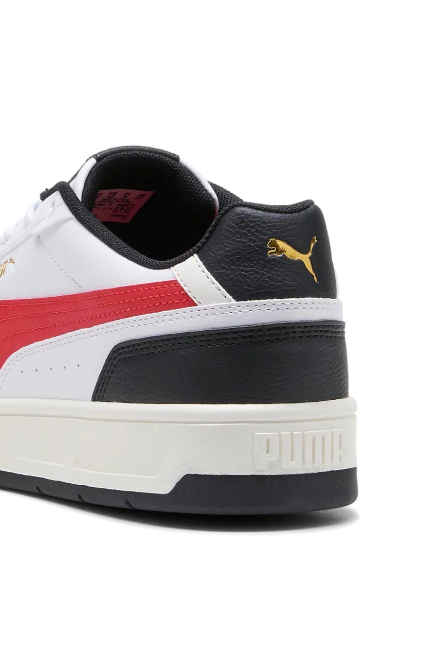 Sneakers bianche con dettagli rossi e neri Puma Court Classico