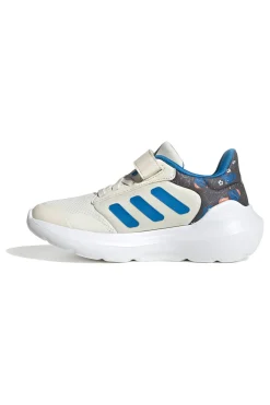 Sneakers bianche con dettagli blu e chiusura a strappo Adidas Tensaur Run 3.0 El C