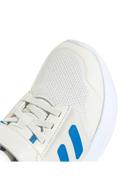 Sneakers bianche con dettagli blu e chiusura a strappo Adidas Tensaur Run 3.0 El C