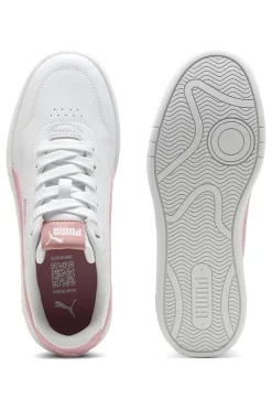 Sneakers bianche con dettagli rosa Puma Court Lally JR