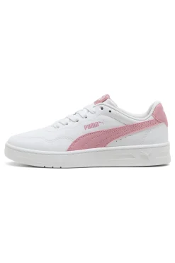 Sneakers bianche con dettagli rosa Puma Court Lally JR