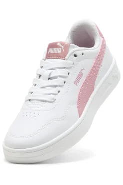 Sneakers bianche con dettagli rosa Puma Court Lally JR