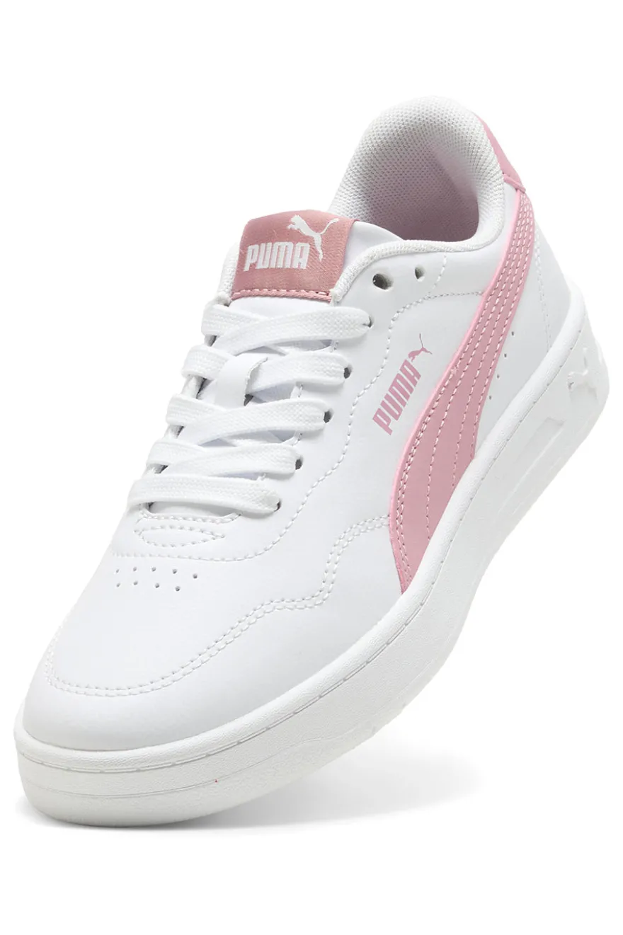 Sneakers bianche con dettagli rosa Puma Court Lally JR